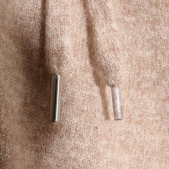 Quince 100% Mongolian Cashmere Full-Zip Hoodie Sweater Oatmeal Tan Size Small - Picture 14 of 16